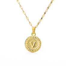 Load image into Gallery viewer, Initial Round Pendant Necklace - LeyeF Co. Global Jewelry &amp; Accessories

