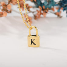 Load image into Gallery viewer, Initial Padlock Necklace [variant_title]
