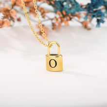 Load image into Gallery viewer, Initial Padlock Necklace [variant_title]
