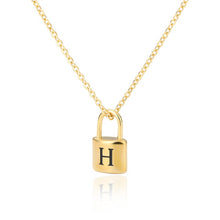 Load image into Gallery viewer, Initial Padlock Necklace H / 45cm
