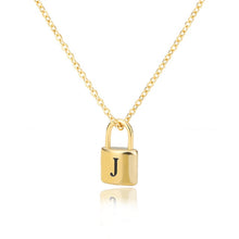 Load image into Gallery viewer, Initial Padlock Necklace J / 45cm
