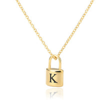 Load image into Gallery viewer, Initial Padlock Necklace K / 45cm
