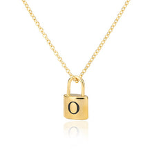 Load image into Gallery viewer, Initial Padlock Necklace O / 45cm
