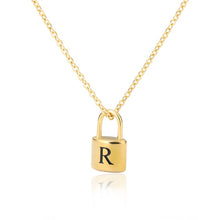 Load image into Gallery viewer, Initial Padlock Necklace R / 45cm
