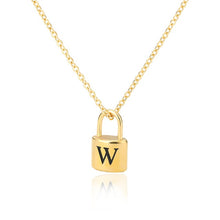 Load image into Gallery viewer, Initial Padlock Necklace W / 45cm
