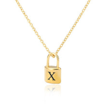 Load image into Gallery viewer, Initial Padlock Necklace X / 45cm
