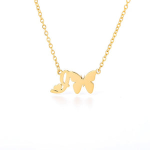 Initial Butterfly Necklace I / 45cm