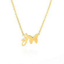 Load image into Gallery viewer, Initial Butterfly Necklace J / 45cm
