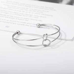 Double Loop Bangle - LeyeF Co. Global Jewelry & Accessories