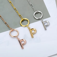 Load image into Gallery viewer, initial toggle necklace

