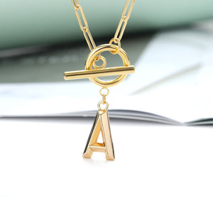 initial toggle necklace